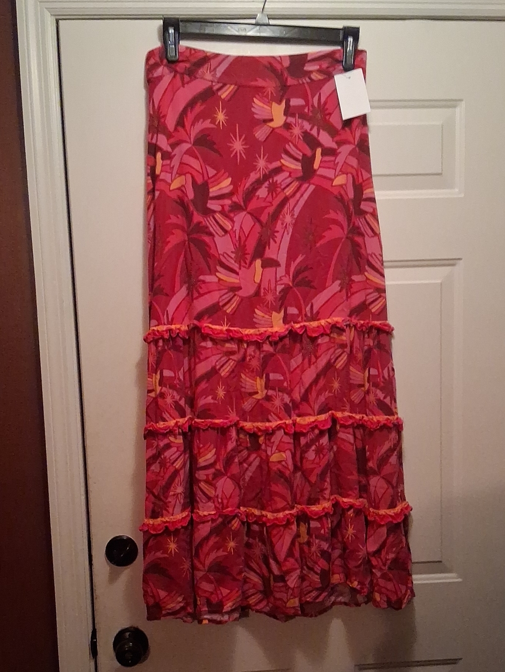 Women's Vacation Vibe Tropical Print Farm Rio Maxi Skirt